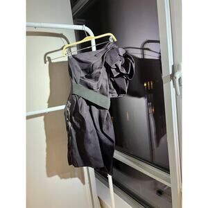 Lanvin for H&M Deep Purple One Shoulder Dress S